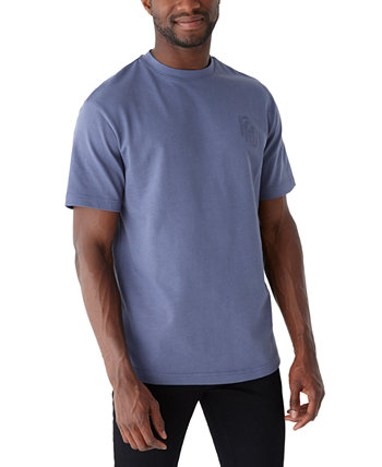 Мужская футболка свободного покроя с короткими рукавами и круглым вырезом с вышивкой FRANK AND OAK