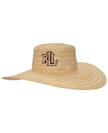 Соломенная шляпа LAUREN Ralph Lauren Rustic Sun Hat с логотипом LAUREN Ralph Lauren