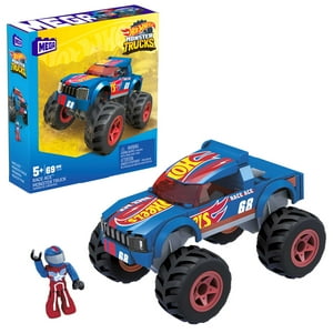 MEGA Hot Wheels Race Ace Monster Truck Building Set with 1 Figure (69 Pieces) Mega