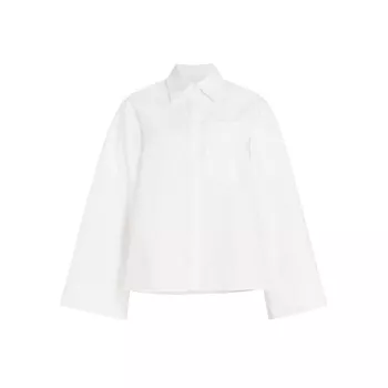 Cotton-Silk Patch Pocket Oversized Shirt CO