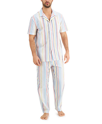 Мужские пижамы в полоску, созданные для Macy's Club Room