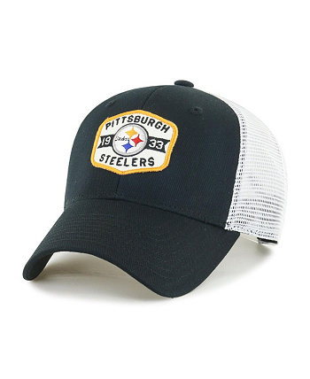 Мужская черно-белая кепка Pittsburgh Steelers Gannon Snapback Fan Favorite