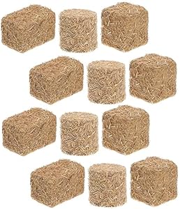 12pcs Stackable Mini Hay Bales for Autumn Decor, Assorted Colors, Plastic, 0.78 Inch, Ideal for Dollhouse, Farm Models, Diy Crafts, Table Centerpieces, and Seasonal Displays Mini Hay Bales Decoration Safigle