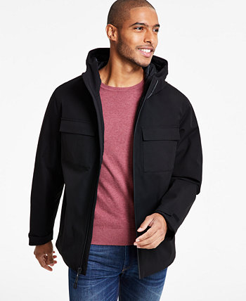 Мужская куртка с капюшоном и двумя карманами на молнии спереди DKNY