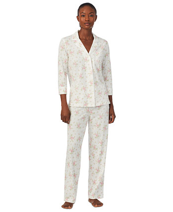 Женский пижамный комплект с рукавами 3/4 LAUREN Ralph Lauren