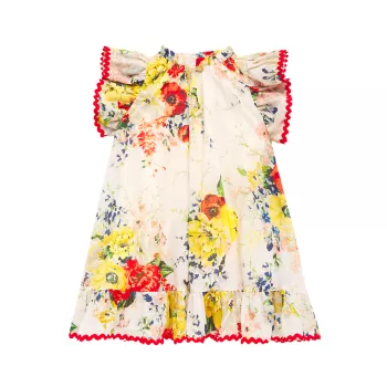 Детские, маленькие девочки и amp; Платье с цветочным принтом для девочек Alight ZIMMERMANN