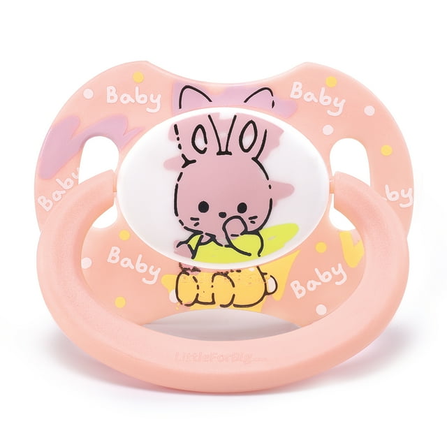 Littleforbig Bigshield Generation-II Adult Sized Pacifier Baby Cuties Pattern Pink Bunny Littleforbig