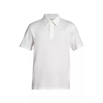Cotton Short-Sleeve Polo Shirt Moncler