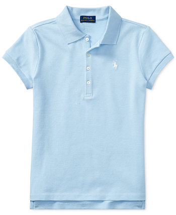 Рубашка-поло из эластичной сетки для больших девочек Polo Ralph Lauren