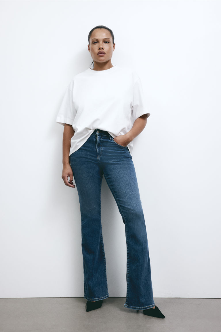 Расклешенные высокие джинсы True To You H&M
