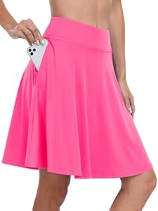 ANRABESS Knee Length Skorts Skirts for Women Summer High Waisted Golf Tennis Skirt Casual Travel Built-in Shorts Clothes ANRABESS