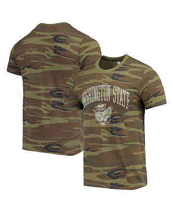 Men's Camo Washington State Cougars Arch Logo Tri-Blend T-shirt Alternative Apparel