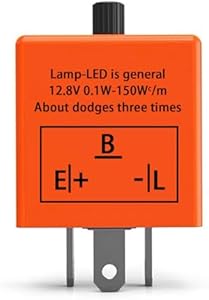 Электронное LED реле поворотов CF13, 3-пиновое, 12V, с регулируемой частотой мигания для LED освещения, упаковка из 1 штуки Mlahuier