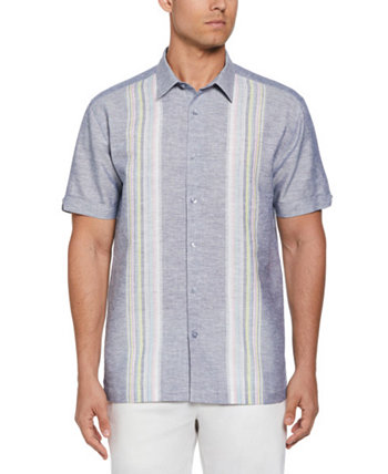 Мужская рубашка с короткими рукавами и вставками, окрашенными в пряжу, Big & Tall Cubavera