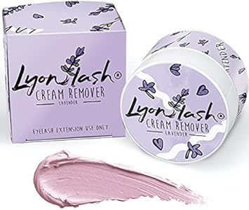 Lyon Lash Pro Gentle Eyelash Extension Cream Remover 15g 0.51fl. oz | Removes Lash Extension Glue Effectively| Low Irritation for Sensitive Skin | Essential Lash Extensions Supplies(Blueberry) Lyon lash