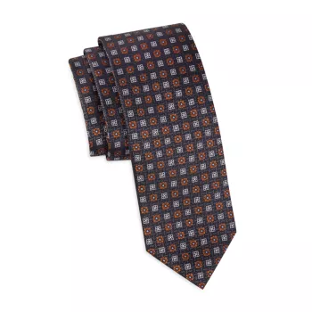 Шелковый галстук с цветочным принтом Canali