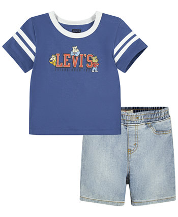 Комплект из футболки и шорт с логотипом для маленьких мальчиков Levi's®