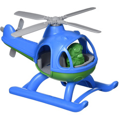 Green Toys Helicopter, Blue/Green CB - Pretend Play, Motor Skills, Kids Flying Toy Vehicle. No BPA, phthalates, PVC. Dishwasher Safe, Recycled Plastic, Made in USA. Green Toys