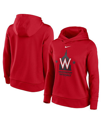 Женская красная спортивная толстовка с капюшоном Washington Nationals с альтернативным логотипом Nike