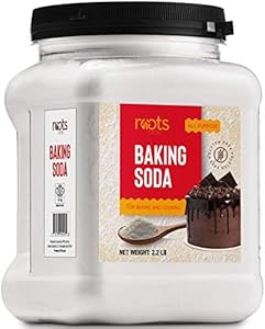 Roots Circle Baking Soda Bulk | 1 x 35.2oz Large Airtight Container | Pure Sodium Bicarbonate for Cooking, Baking, Cleaning, Laundry, Deodorizing, Gardening | Gluten Free, All-Natural Food Grade Roots Circle