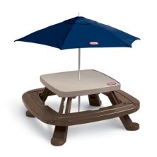 Складной стол для пикника Little Tikes с рыночным зонтиком Little Tikes