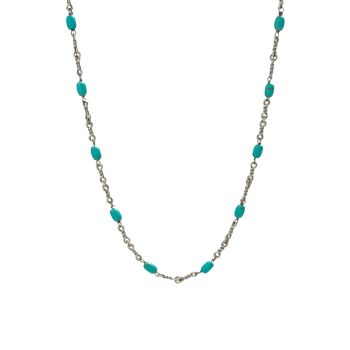 Sterling Silver & Turquoise Twisted Cable Chain Necklace DEGS & SAL