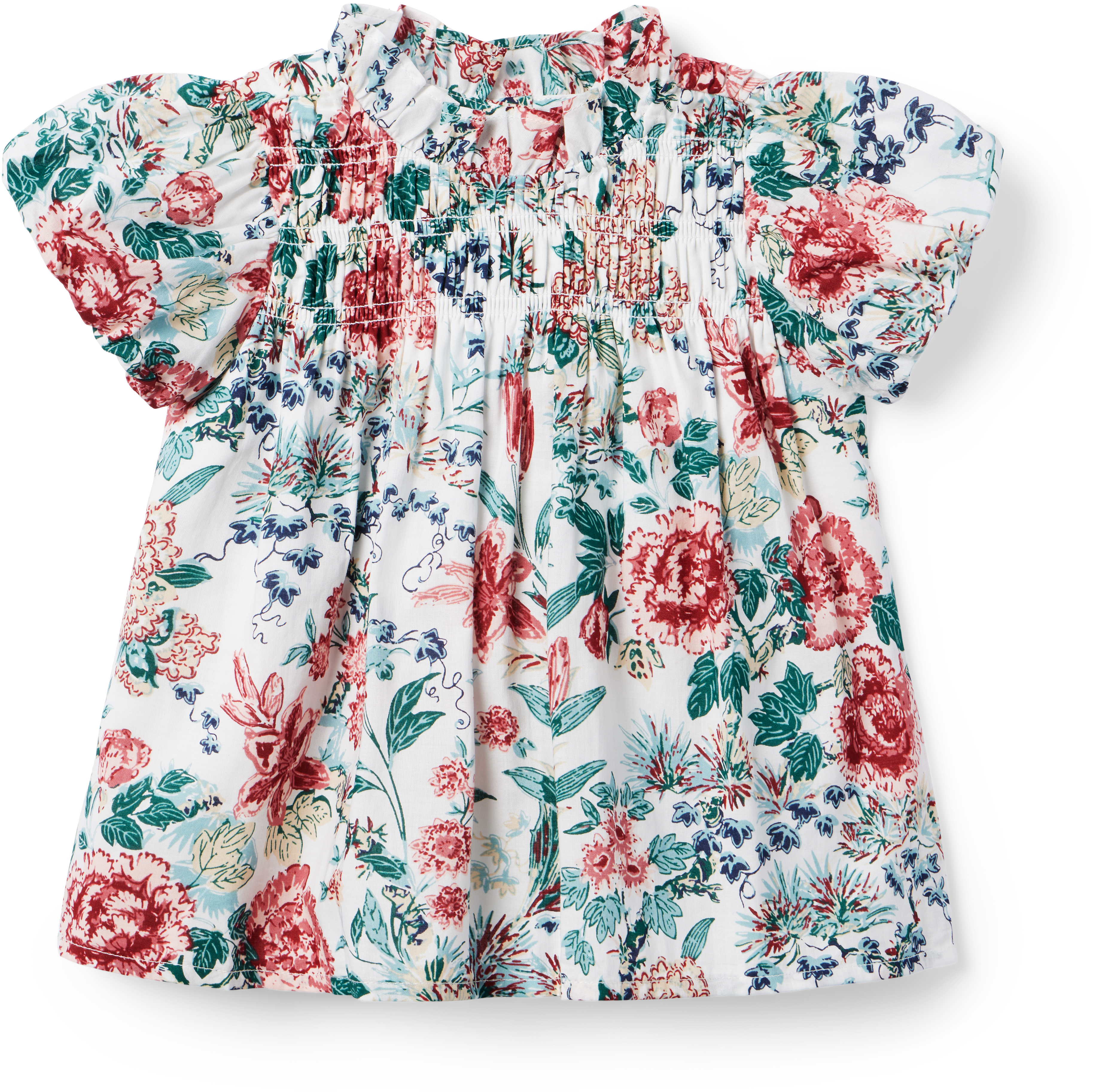 Блузка со сборками с цветочным принтом (для малышей/маленьких детей/больших детей) Janie and Jack