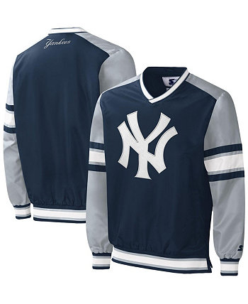 Мужской темно-синий пуловер New York Yankees Yardline, ветровка Starter