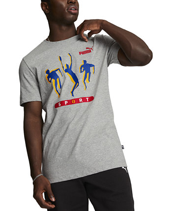 Мужская винтажная спортивная футболка обычного кроя с графическим логотипом PUMA