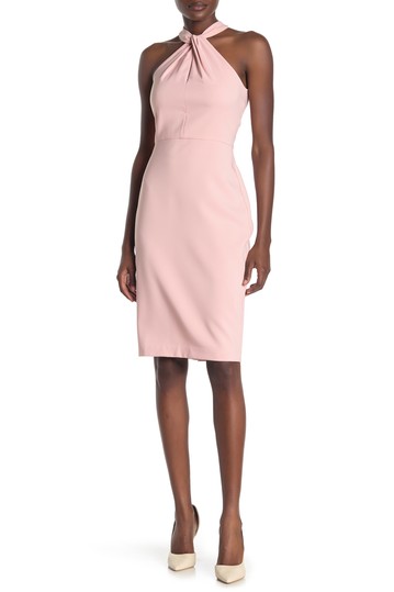 Taylor twist neck crepe halter dress on sale