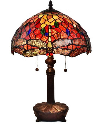 Настольная лампа с двумя лампами Tiffany Style Amora Lighting
