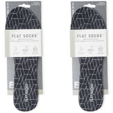 Набор из 2 носков на плоской подошве с геометрическим узором Flat Socks