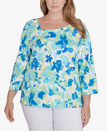 Plus Size Feeling The Lime 3/4 Sleeve Top HEARTS OF PALM