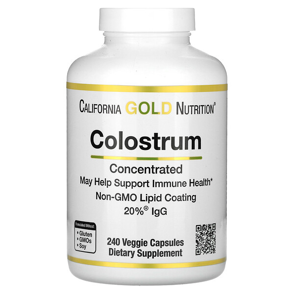 Колострум - 240 растительных капсул - California Gold Nutrition California Gold Nutrition