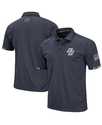 Мужская темно-серая рубашка-поло Boston College Eagles OHT с цифровым камуфляжным принтом в стиле милитари Colosseum