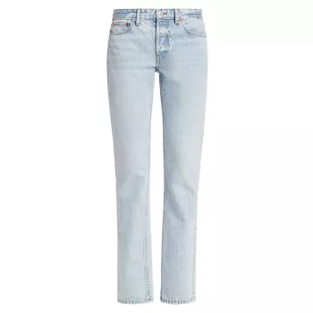 Re/done & Pam Anderson Mid-Rise Rigid Straight-Leg Jeans Re/Done