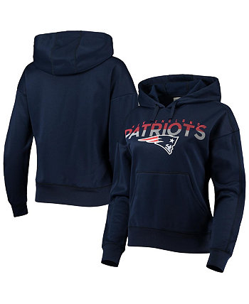 Женский пуловер с капюшоном New England Patriots Game Day темно-синего цвета G-III