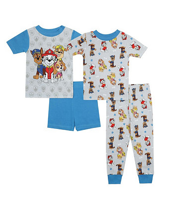 Шорты, футболка и пижама для малышей для мальчиков, комплект из 4 предметов Paw Patrol