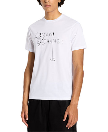 Мужская хлопковая футболка Armani Regular-Fit с одноцветным логотипом Armani