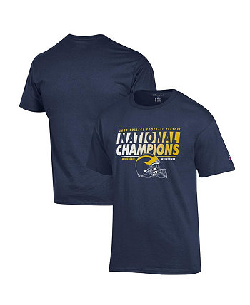 Мужская темно-синяя футболка со шлемом Michigan Wolverines College Football Playoff National Champions 2023 Champion