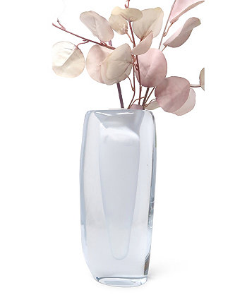 11.5"H White Inner Double Wall Glass Vase Vivience