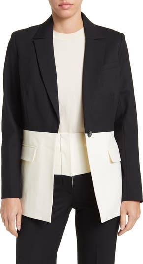 Пиджак из смесовой шерсти с цветными блоками Argent