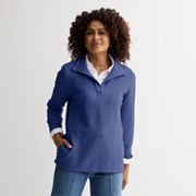 Women's Croft & Barrow® Open Collar Pullover Croft & Barrow