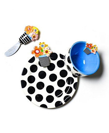 Laura Johnson Цветочная декоративная тарелка и разбрасыватель, набор из 3 шт. Happy Everything