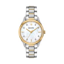 Женские часы Sutton Diamond двухцветные из нержавеющей стали Bulova - 98P184 Bulova