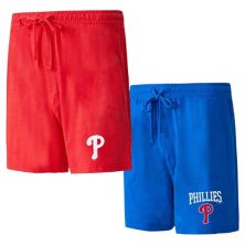 Мужские шорты для сна Concepts Sport Red/Royal Philadelphia Phillies, две пары метров Unbranded