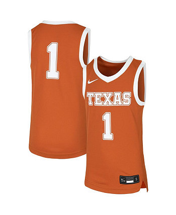 Баскетбольная майка команды Youth Boys #1 Orange Texas Longhorns Replica Team Nike