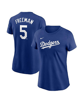 Women's Freddie Freeman Royal Los Angeles Dodgers Fuse Name Number T-Shirt Nike