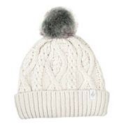 Women's Heat Holders Heatweaver Lined Cable Knit Pom Hat Heat Holders