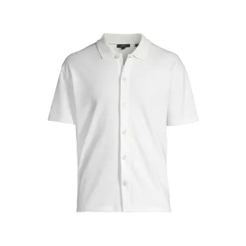 Jacquard Button-Front Shirt Vince